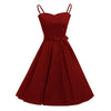 Burgundy 60s Chic Vintage Dress