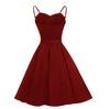 Burgundy 60s Chic Vintage Dress