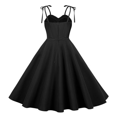 Plus Size Vintage Dress Sexy Chic Black