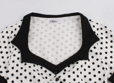 Sort Hvid Plus Size Swing Vintage Kjole