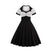 Sort Hvid Plus Size Swing Vintage Kjole