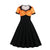 Orange Black Swing Plus Size Vintage Dress