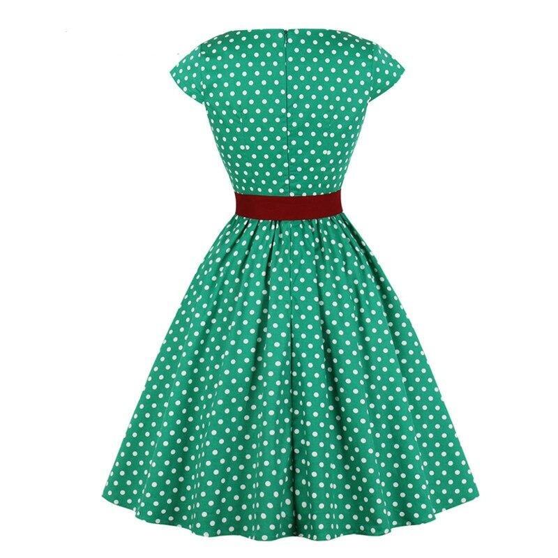 Plus Size Green Belted Vintage Dress