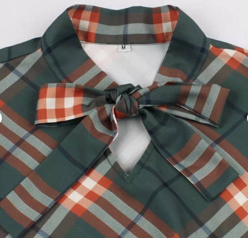 Checked Winter Vintage Dress