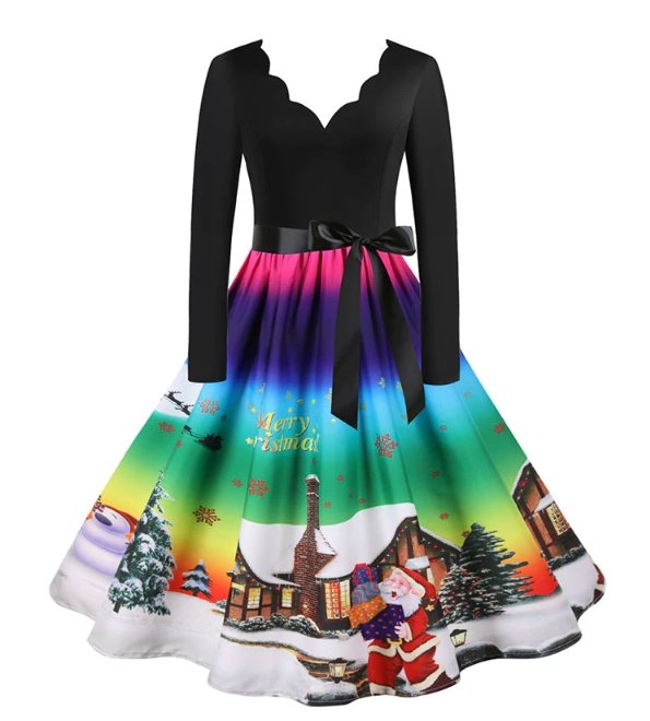 Julehimmel vinter vintage kjole