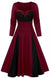 Plus Size Winter Vintage Dress Black