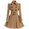 Coffee Wool Winter Vintage Dress