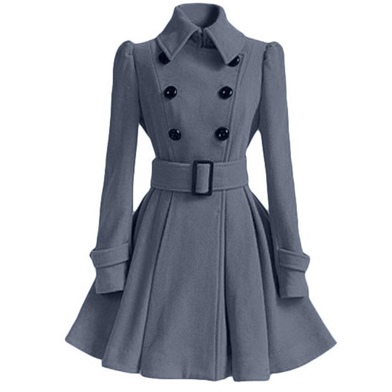 Gray Wool Winter Vintage Dress