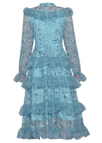 Vintage Blue Wedding Guest Dress
