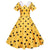 Yellow Vintage Dress With Black Dots