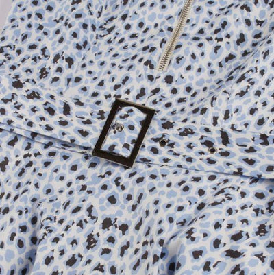 Vintage Leopard kjole blå