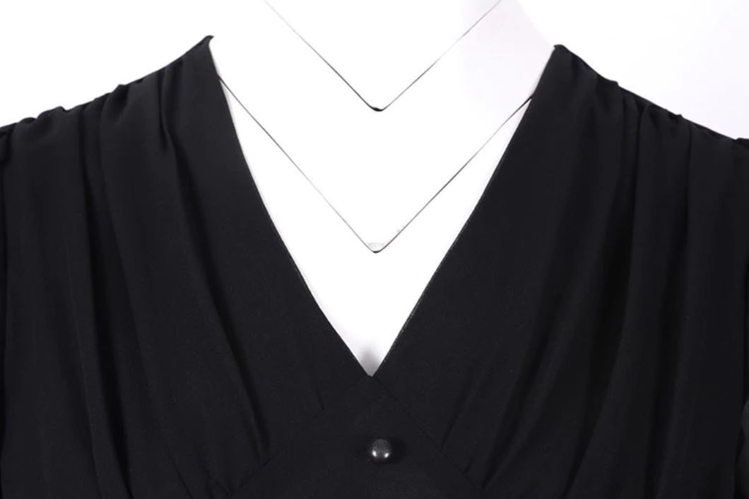 Vintage 50s Black Long Dress