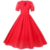 Red Vintage 50s Long Dress