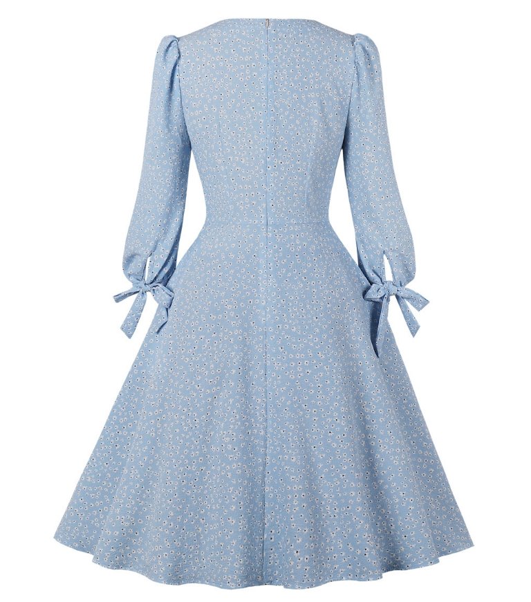 Floral Boho Long Vintage Dress