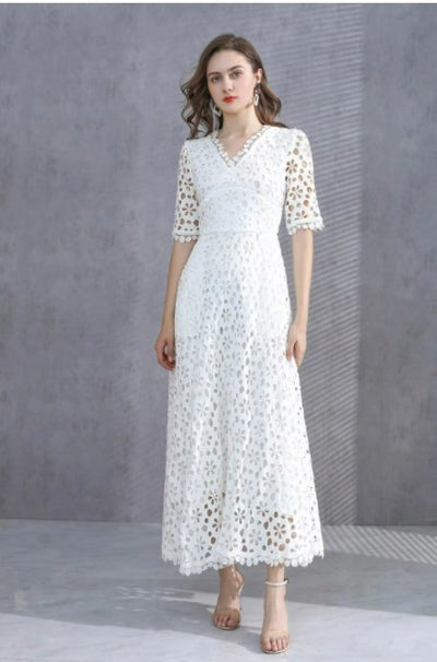 Vintage White Fall Wedding Dress
