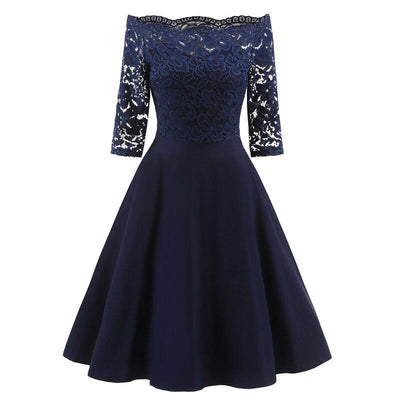 60&#39;er brudekjole Navy