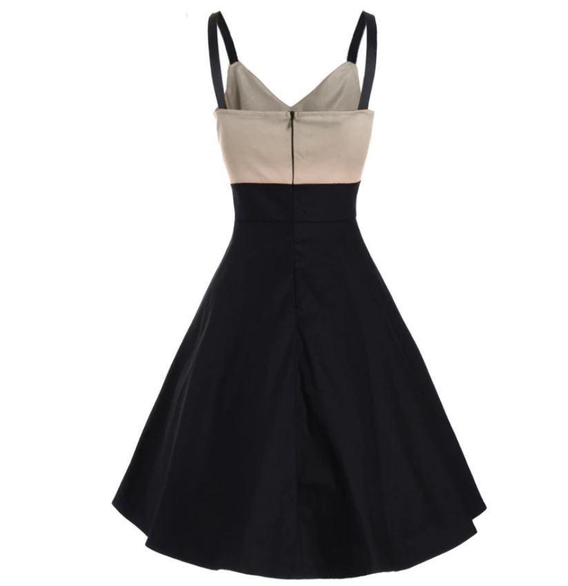 Beige Midi Vintage Dress