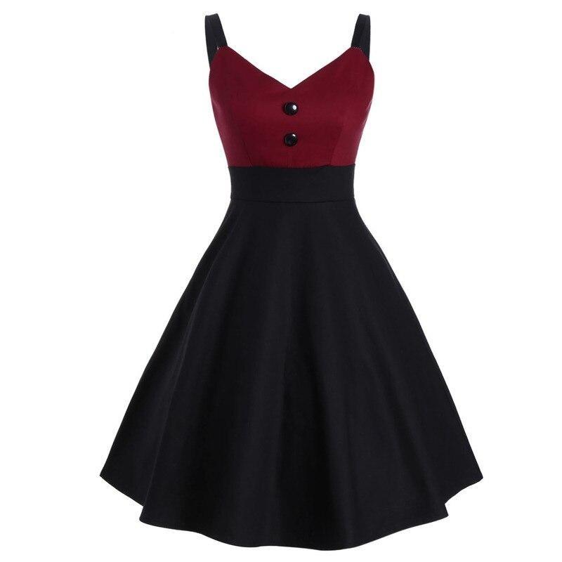 Burgundy Midi Vintage Dress