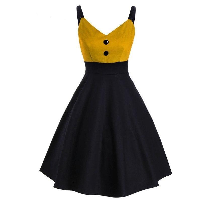 Yellow Midi Vintage Dress