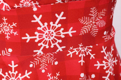 Red Plus Size Christmas Vintage Dress