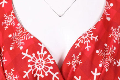 Red Plus Size Christmas Vintage Dress