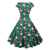 Green Plus Size Christmas Vintage Dress