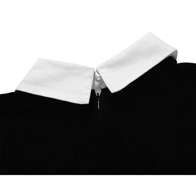 Black Vintage Dress With White Collar