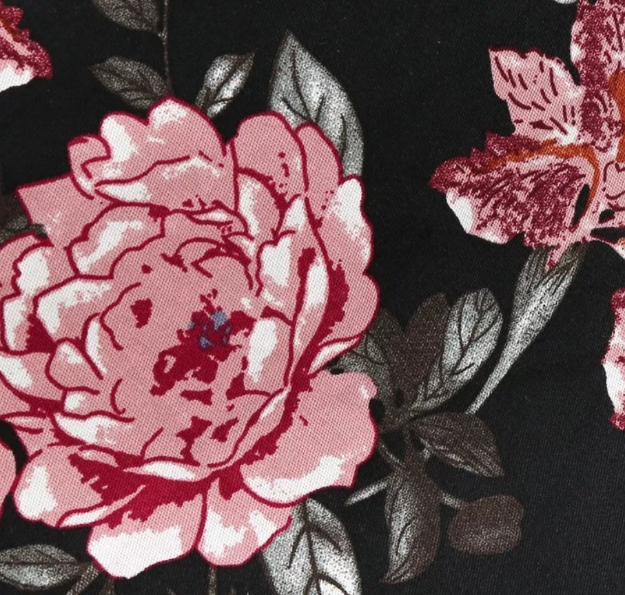 Vintage Black Turndown Collar Dress