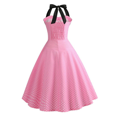 Pin-Up Pink Polka Dot Vintage Dress