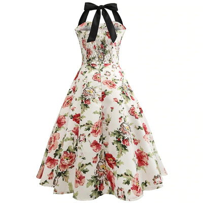 Floral Pin-Up Vintage Dress