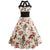 Floral Pin-Up Vintage Dress