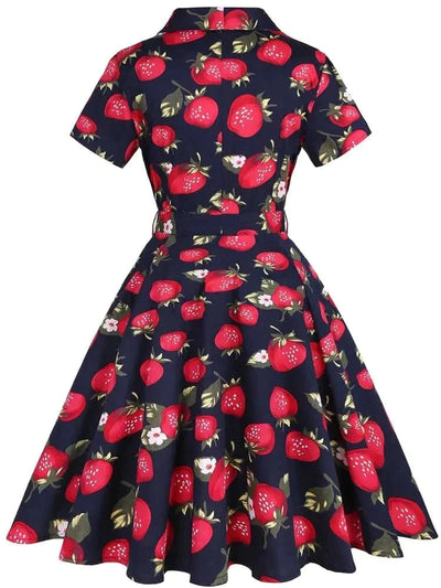 Strawberry Pin Up Vintage Dress