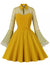 Yellow Plus Size Vintage Pin Up Dress