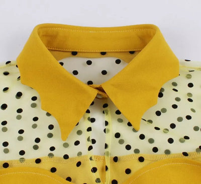 Yellow Plus Size Vintage Pin Up Dress