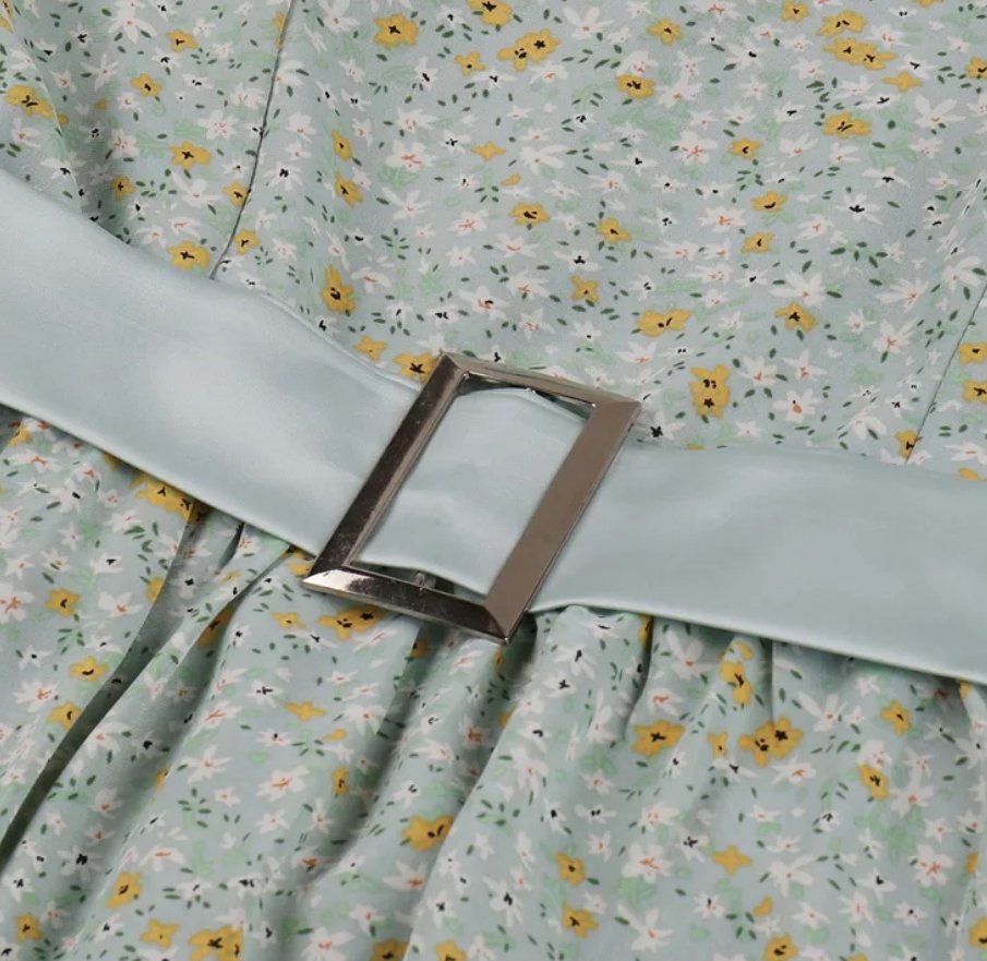 Floral Print Vintage Pin Up Dress