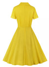 Yellow Pin Up Vintage Dress