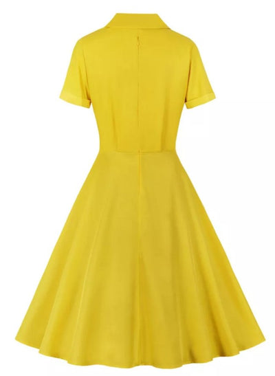 Yellow Pin Up Vintage Dress