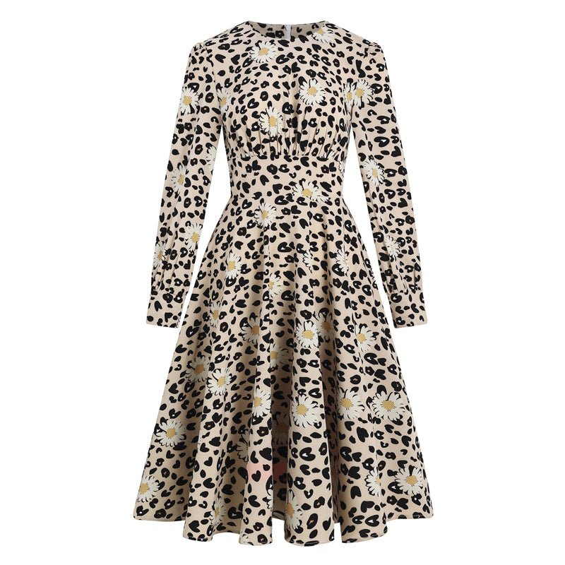 Vintage Leopard Pin-Up Dress