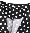 Vintage Pin Up Sort Polka Dot Kjole