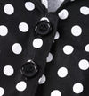 Vintage Pin Up Sort Polka Dot Kjole