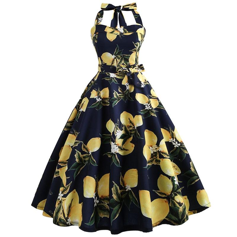 Lemon Pin Up Vintage Dress