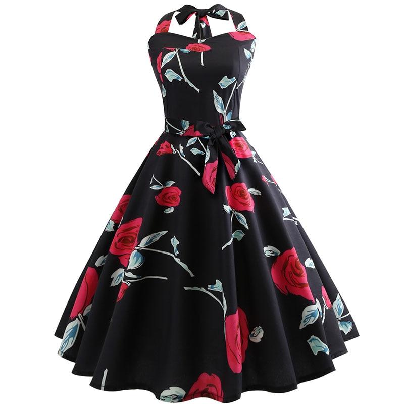 Vintage pink pin up kjole