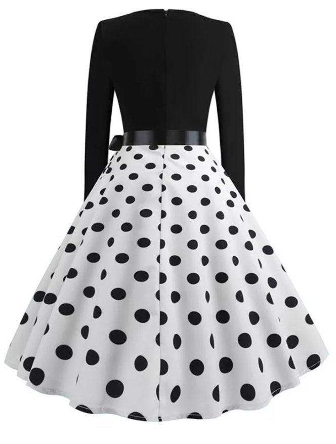 Vintage Dress Pin Up Black Dots