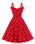 Vintage Pin Up Red Polka Dot Dress