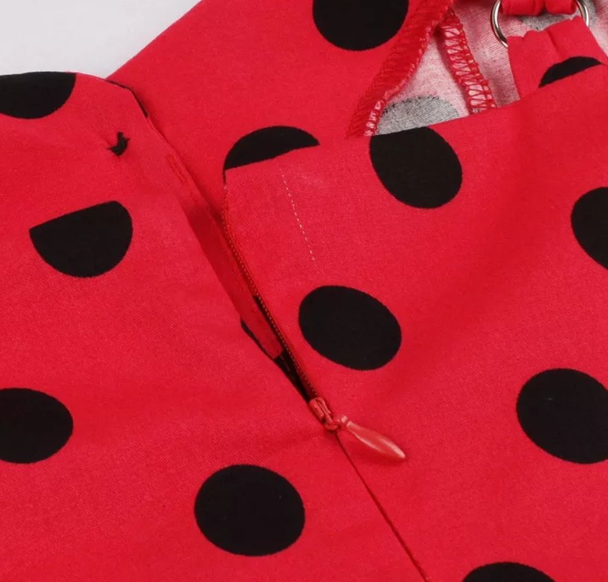 Vintage Pin Up Red Polka Dot Dress