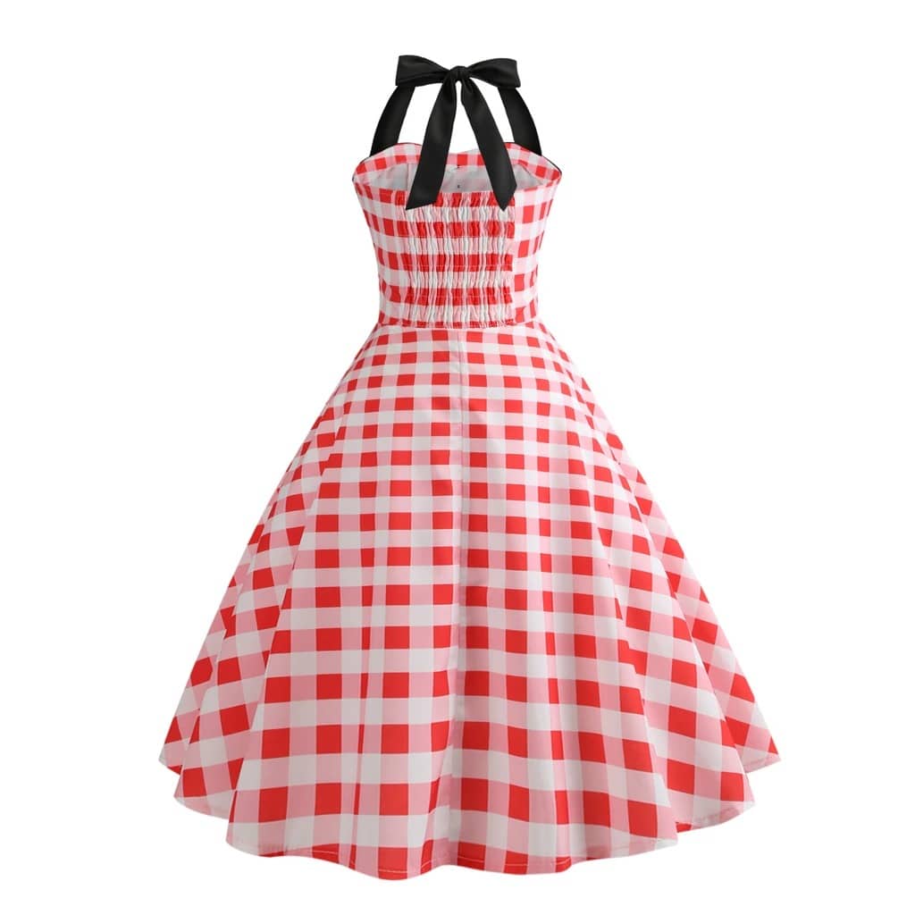 Vintage Dress - Red Gingham Pin-Up