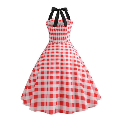 Vintage Dress - Red Gingham Pin-Up