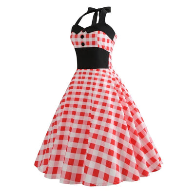 Vintage Dress - Red Gingham Pin-Up