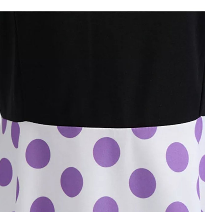 Polka Dot Purple Pin Up Vintage Dress