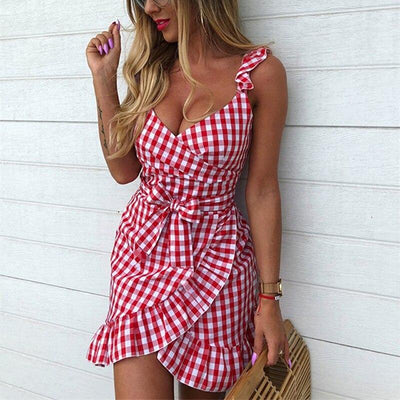 Red Beach Vintage Dress